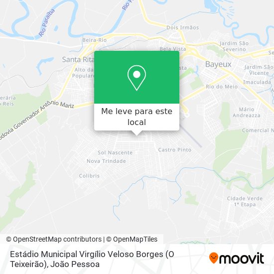 Estádio Municipal Virgílio Veloso Borges (O Teixeirão) mapa