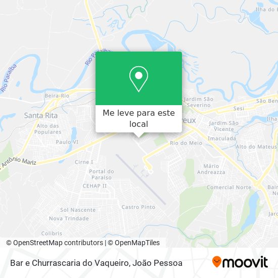 Bar e Churrascaria do Vaqueiro mapa
