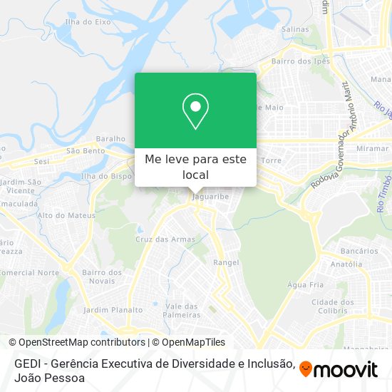 GEDI - Gerência Executiva de Diversidade e Inclusão mapa