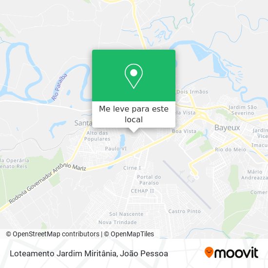 Loteamento Jardim Miritânia mapa