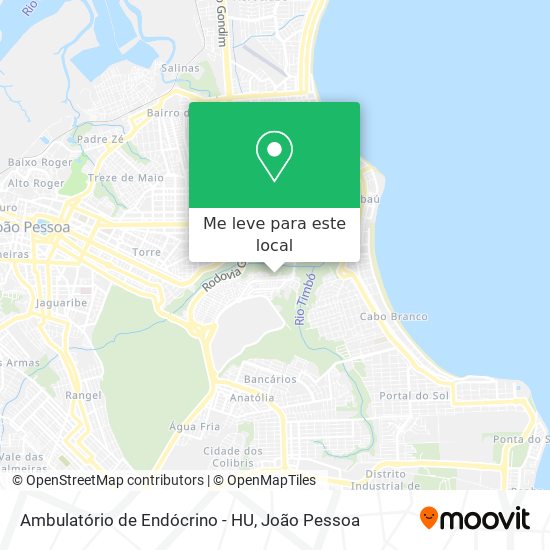 Ambulatório de Endócrino - HU mapa