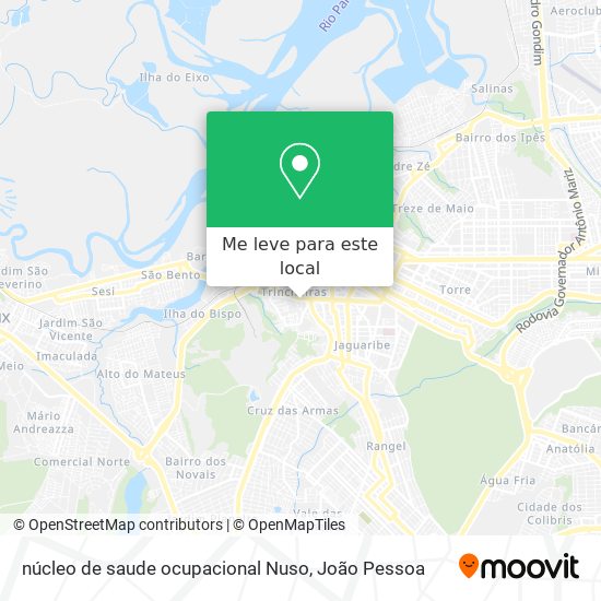 núcleo de saude ocupacional Nuso mapa