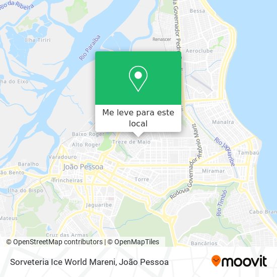 Sorveteria Ice World Mareni mapa