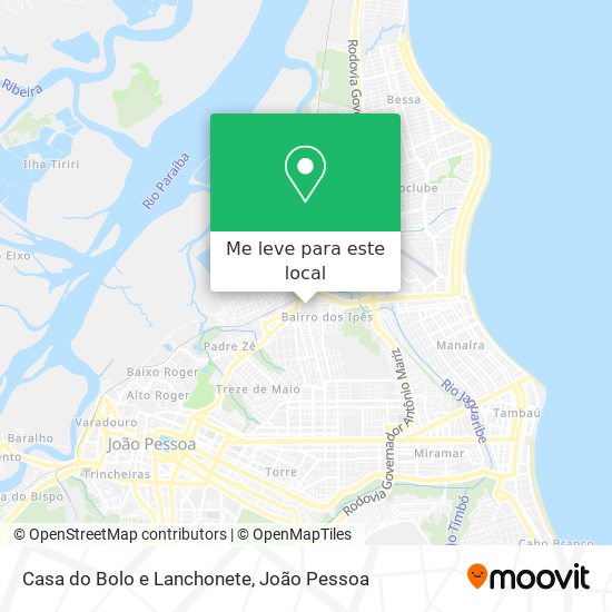 Casa do Bolo e Lanchonete mapa