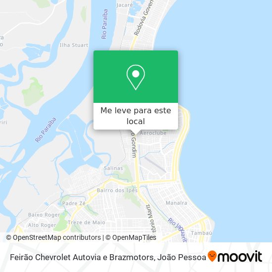 Feirão Chevrolet Autovia e Brazmotors mapa