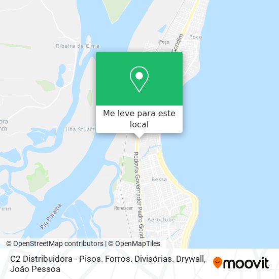 C2 Distribuidora - Pisos. Forros. Divisórias. Drywall mapa