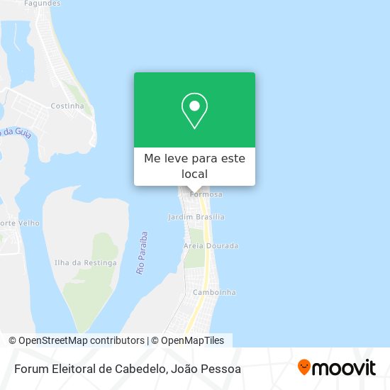 Forum Eleitoral de Cabedelo mapa