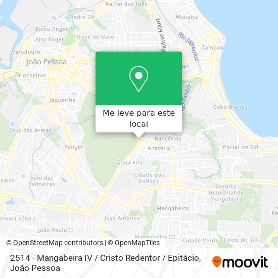 2514 - Mangabeira IV / Cristo Redentor / Epitácio mapa