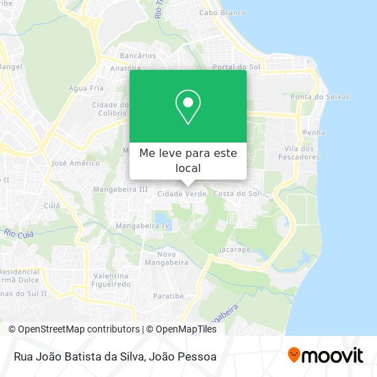 Rua João Batista da Silva mapa