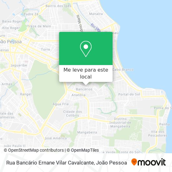 Rua Bancário Ernane Vilar Cavalcante mapa