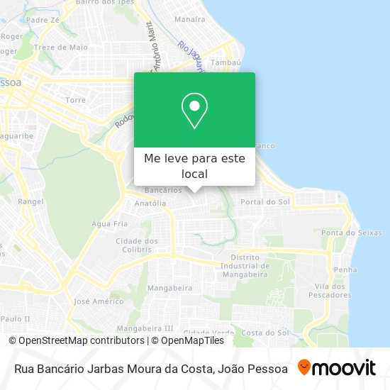 Rua Bancário Jarbas Moura da Costa mapa
