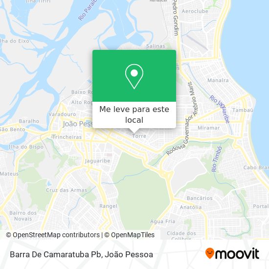 Barra De Camaratuba Pb mapa