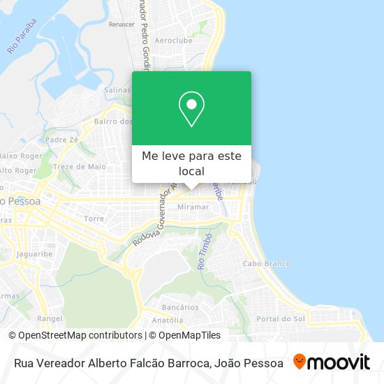 Rua Vereador Alberto Falcão Barroca mapa