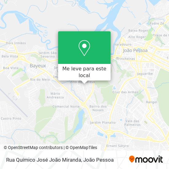 Rua Químico José João Miranda mapa