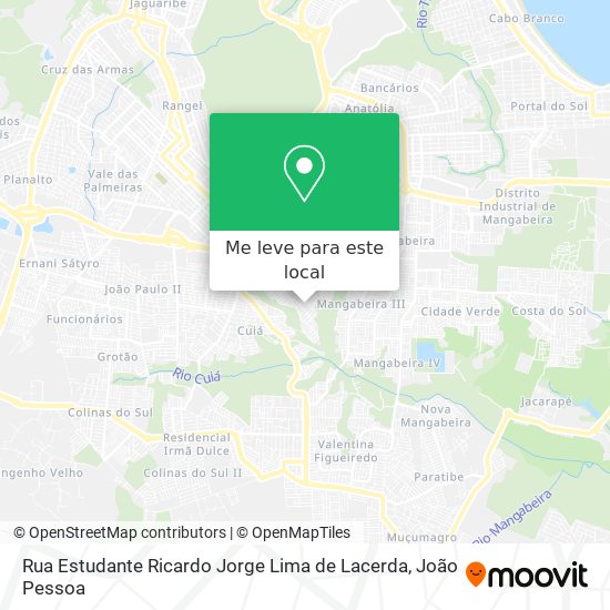 Rua Estudante Ricardo Jorge Lima de Lacerda mapa