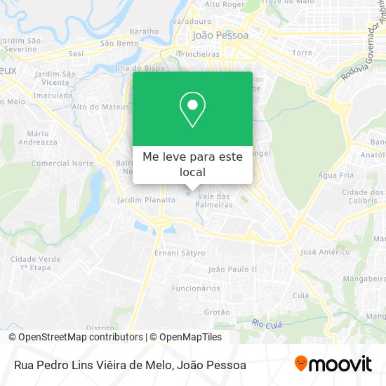 Rua Pedro Lins Viêira de Melo mapa