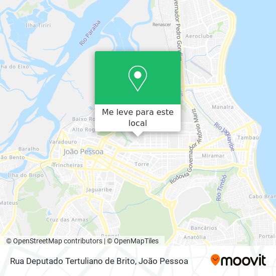 Rua Deputado Tertuliano de Brito mapa