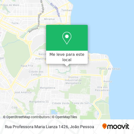 Rua Professora Maria Lianza 1426 mapa