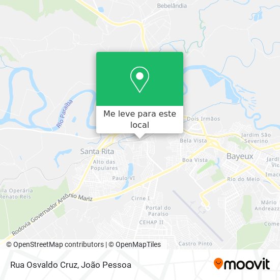 Rua Osvaldo Cruz mapa