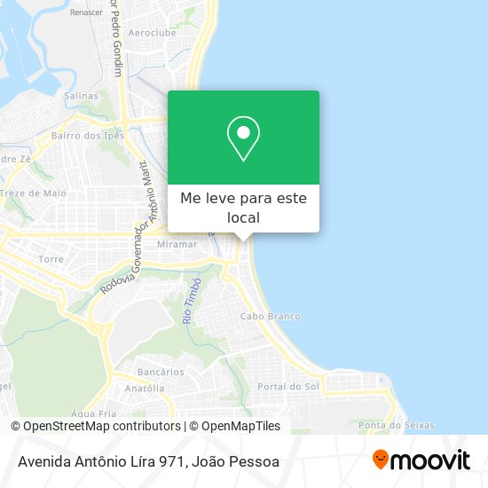 Avenida Antônio Líra 971 mapa