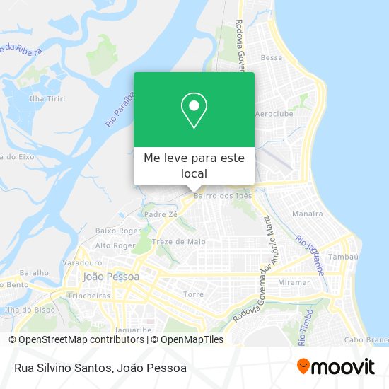 Rua Silvino Santos mapa