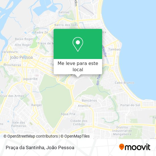 Praça da Santinha mapa