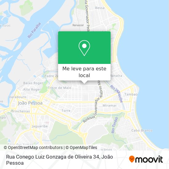 Rua Conego Luiz Gonzaga de Oliveira 34 mapa