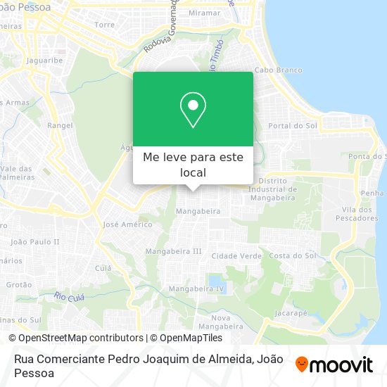 Rua Comerciante Pedro Joaquim de Almeida mapa