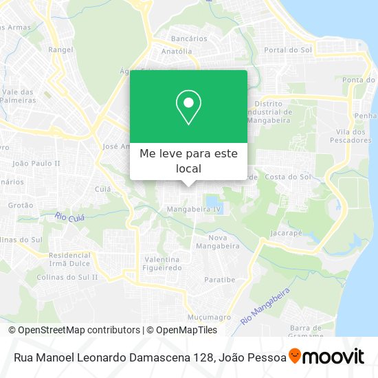Rua Manoel Leonardo Damascena 128 mapa