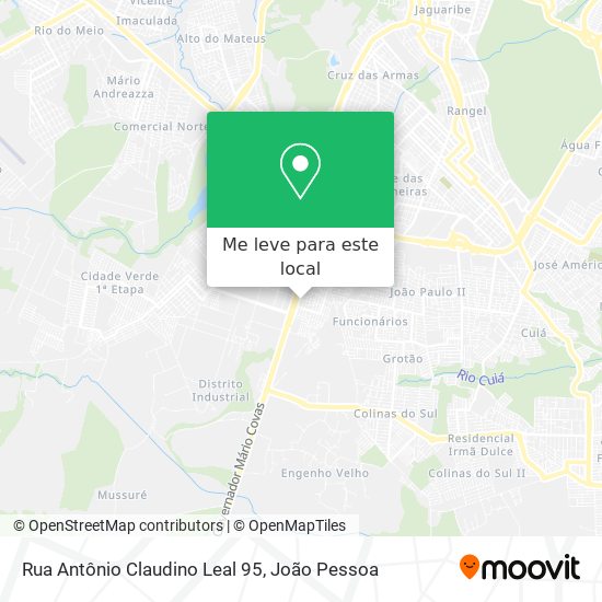 Rua Antônio Claudino Leal 95 mapa