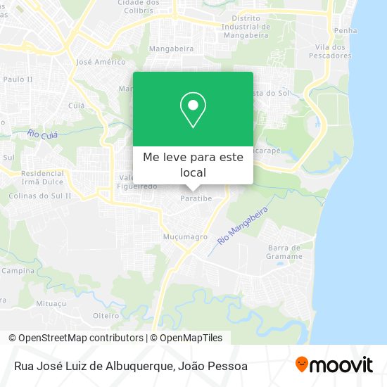 Rua José Luiz de Albuquerque mapa