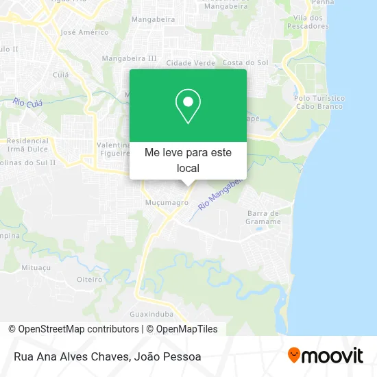 Rua Ana Alves Chaves mapa