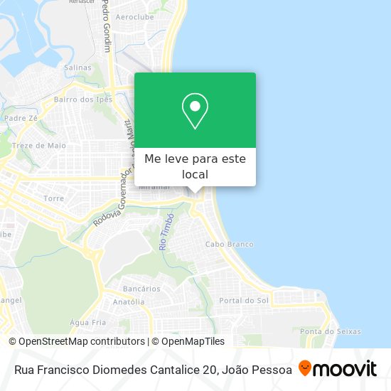 Rua Francisco Diomedes Cantalice 20 mapa