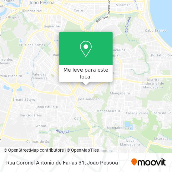 Rua Coronel Antônio de Farias 31 mapa
