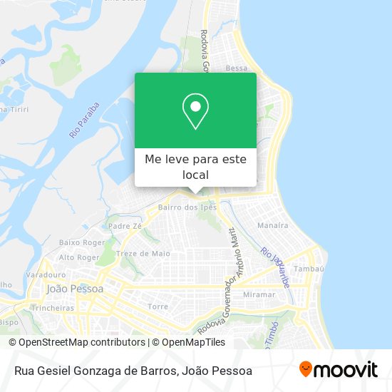 Rua Gesiel Gonzaga de Barros mapa
