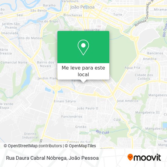 Rua Daura Cabral Nóbrega mapa