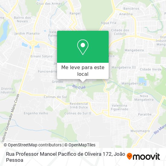 Rua Professor Manoel Pacífico de Oliveira 172 mapa
