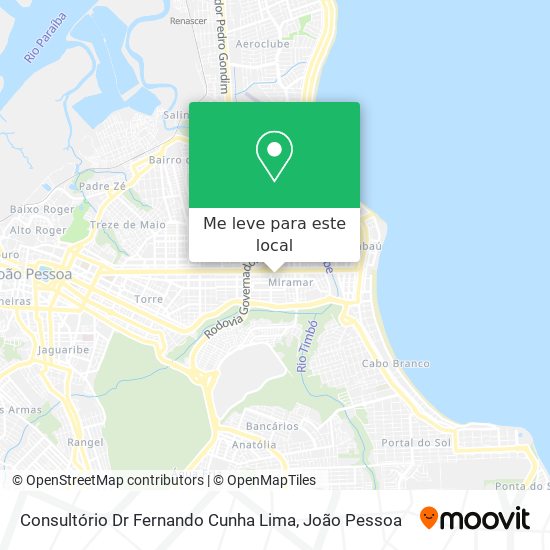 Consultório Dr Fernando Cunha Lima mapa
