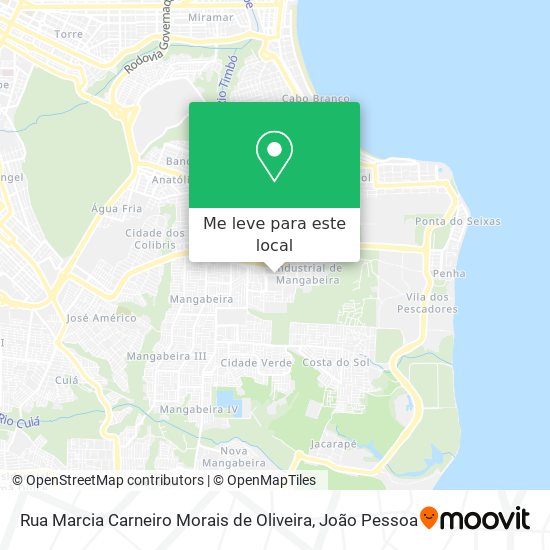 Rua Marcia Carneiro Morais de Oliveira mapa