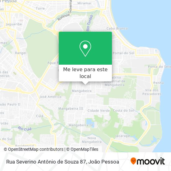 Rua Severino Antônio de Souza 87 mapa