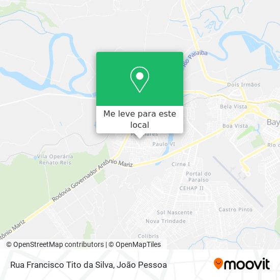 Rua Francisco Tito da Silva mapa