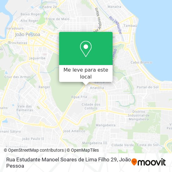 Rua Estudante Manoel Soares de Lima Filho 29 mapa