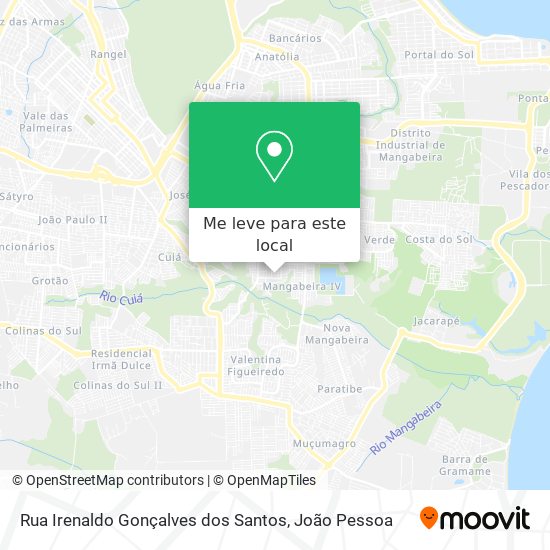 Rua Irenaldo Gonçalves dos Santos mapa