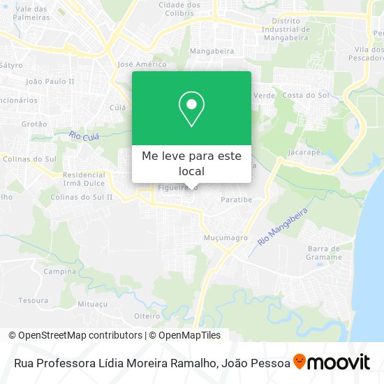 Rua Professora Lídia Moreira Ramalho mapa