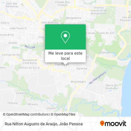 Rua Nilton Augusto de Araújo mapa