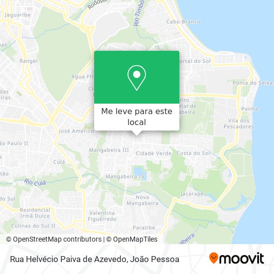 Rua Helvécio Paiva de Azevedo mapa