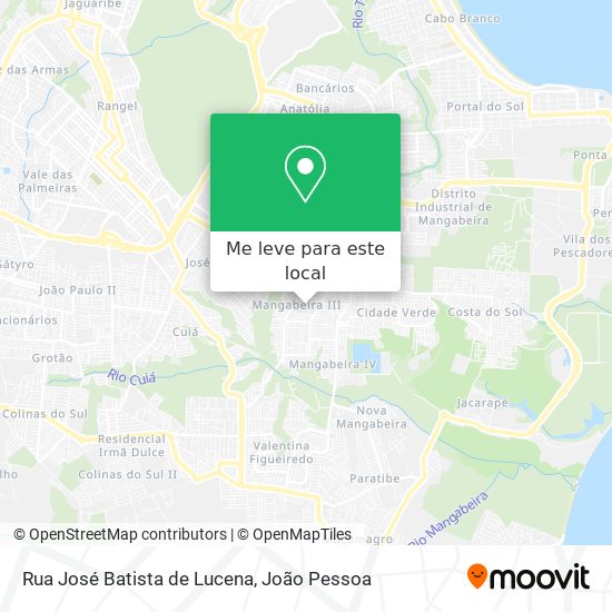 Rua José Batista de Lucena mapa