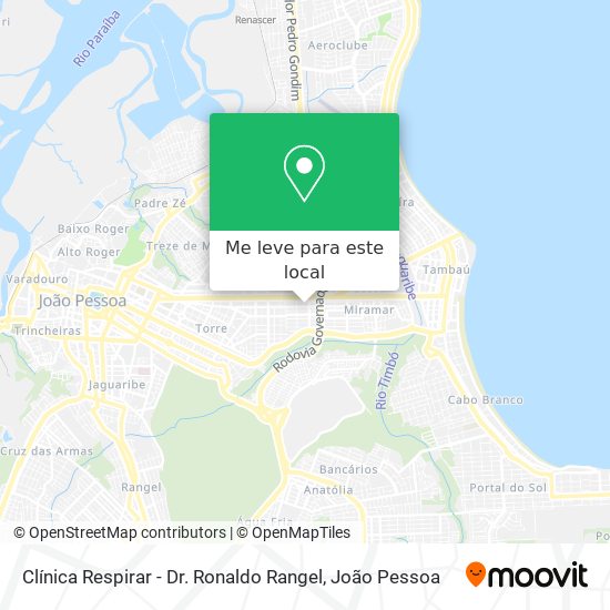 Clínica Respirar - Dr. Ronaldo Rangel mapa