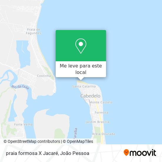 praia formosa X Jacaré mapa