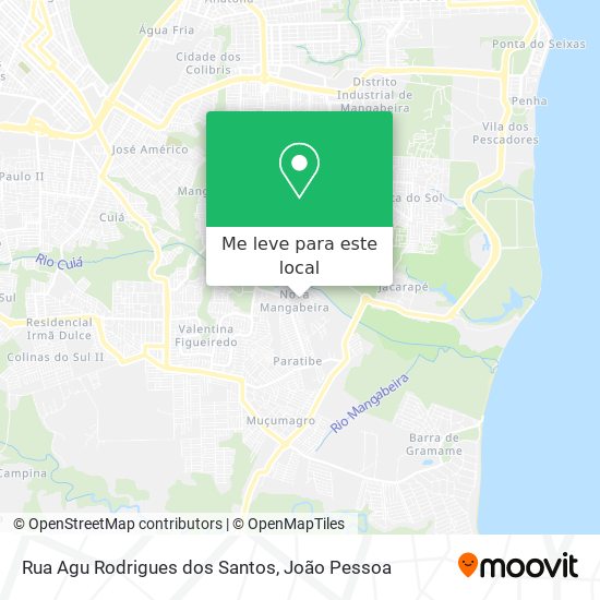 Rua Agu Rodrigues dos Santos mapa